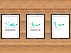 Home signs- Family Home Love