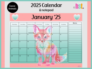 Forest Animals Calendar