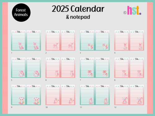 Forest Animals Calendar - Image 4