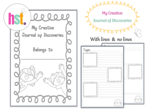 My Creative Journal of Discoveries 1