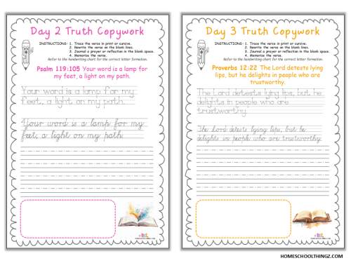 30 days of Truth verses copy work - Image 2